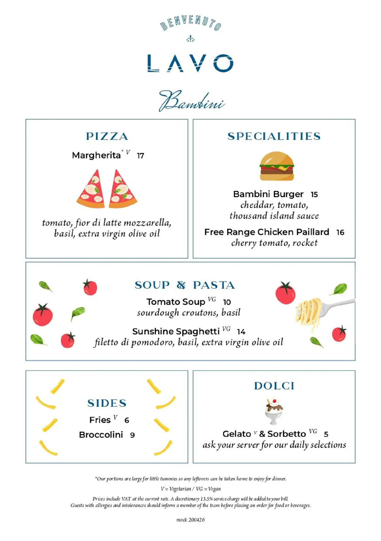 LAVO menu, page 8