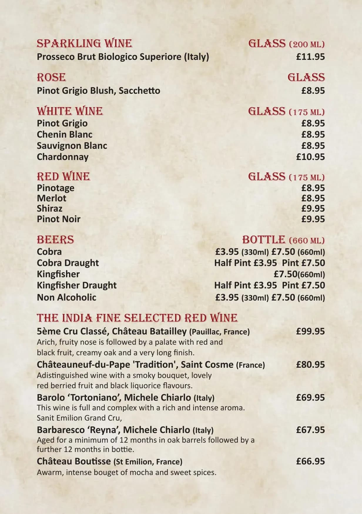 The India Monument menu, page 13