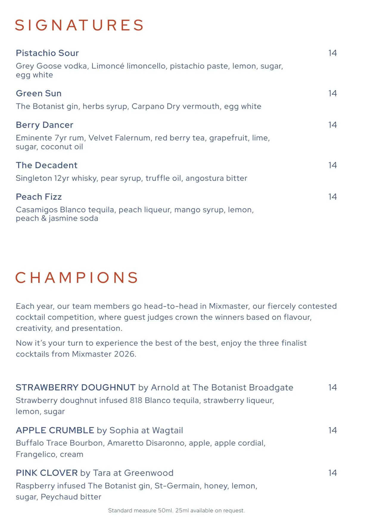 Kitty Hawk menu, page 2