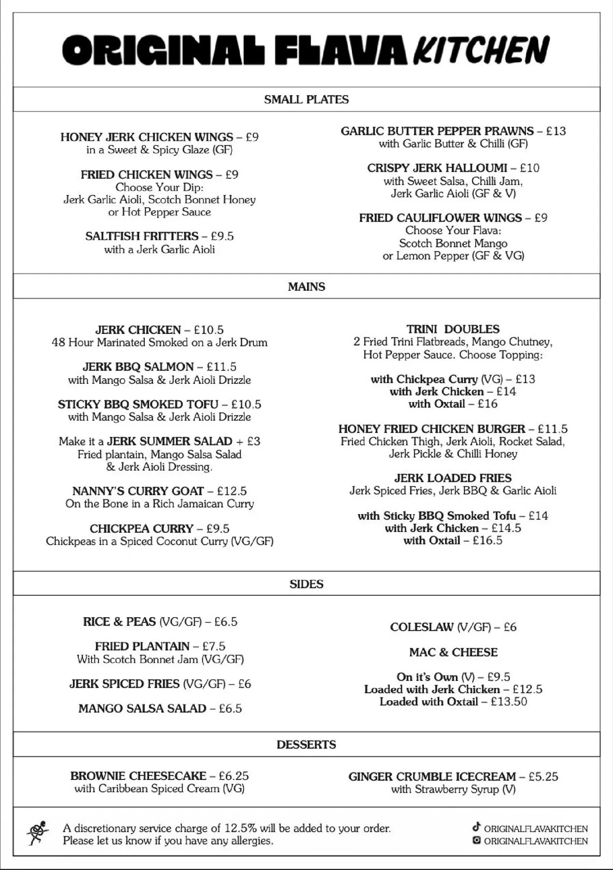 Jumbi menu, page 1