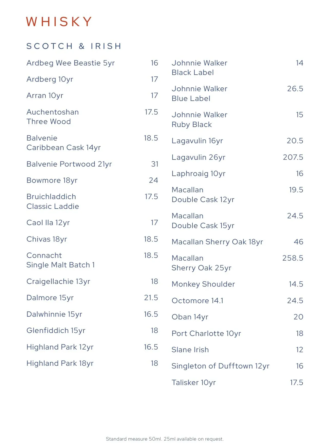 Kitty Hawk menu, page 9