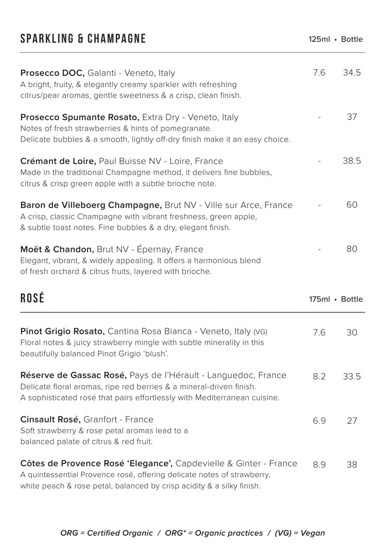 Newhall Street Tavern menu, page 7