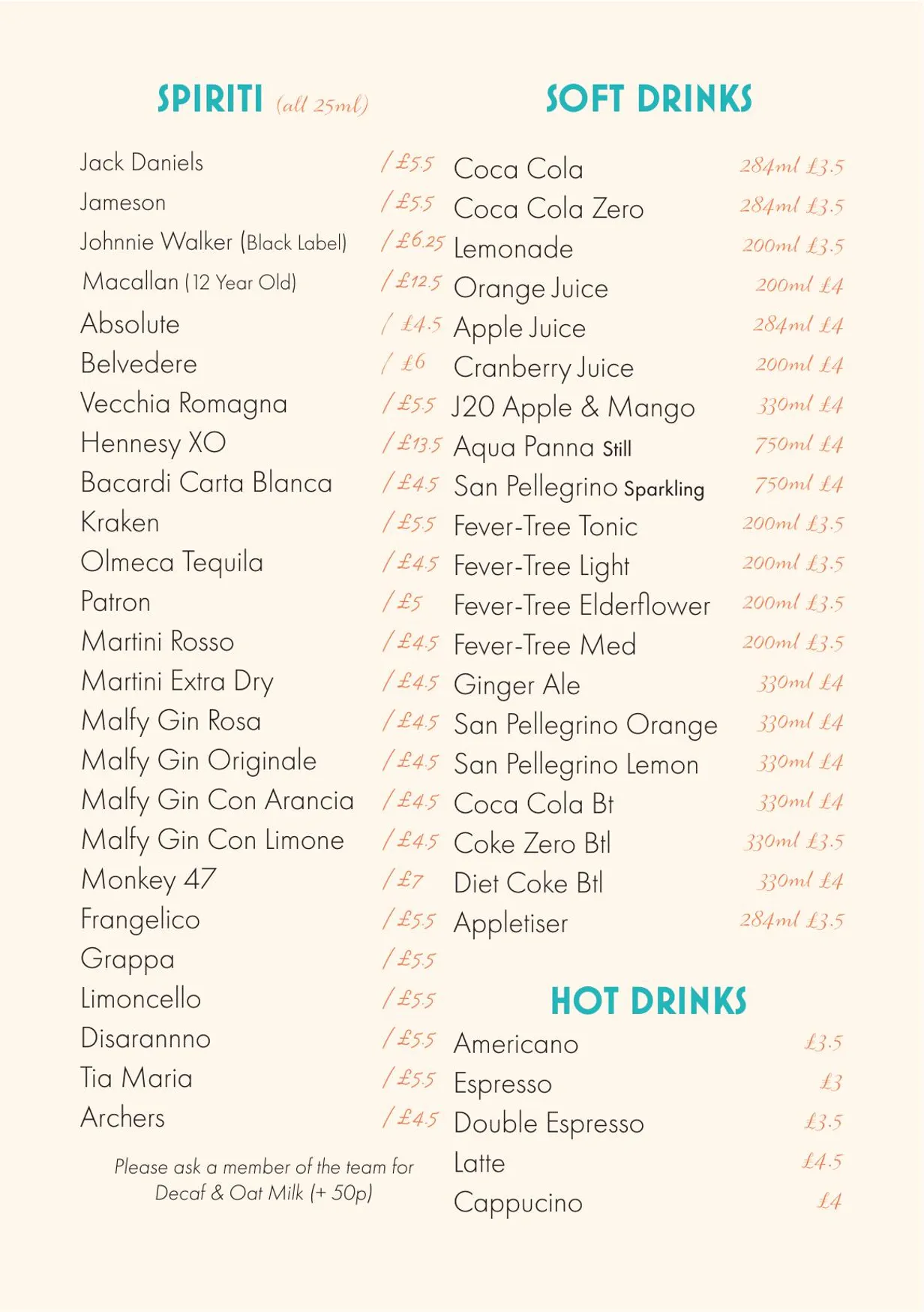 Tavola Di Famiglia menu, page 7
