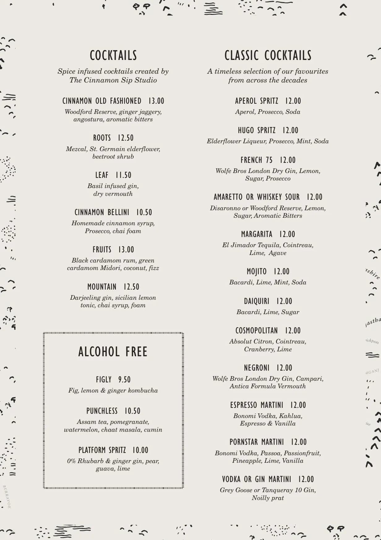Cinnamon Kitchen menu, page 4