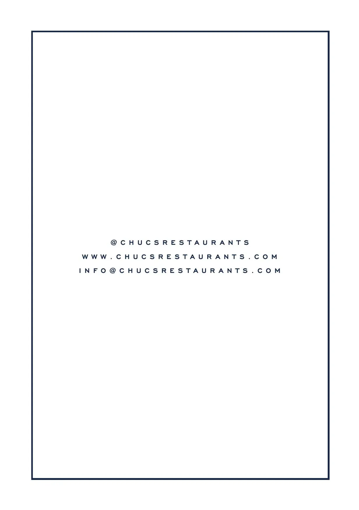 Chucs Cafe menu, page 12