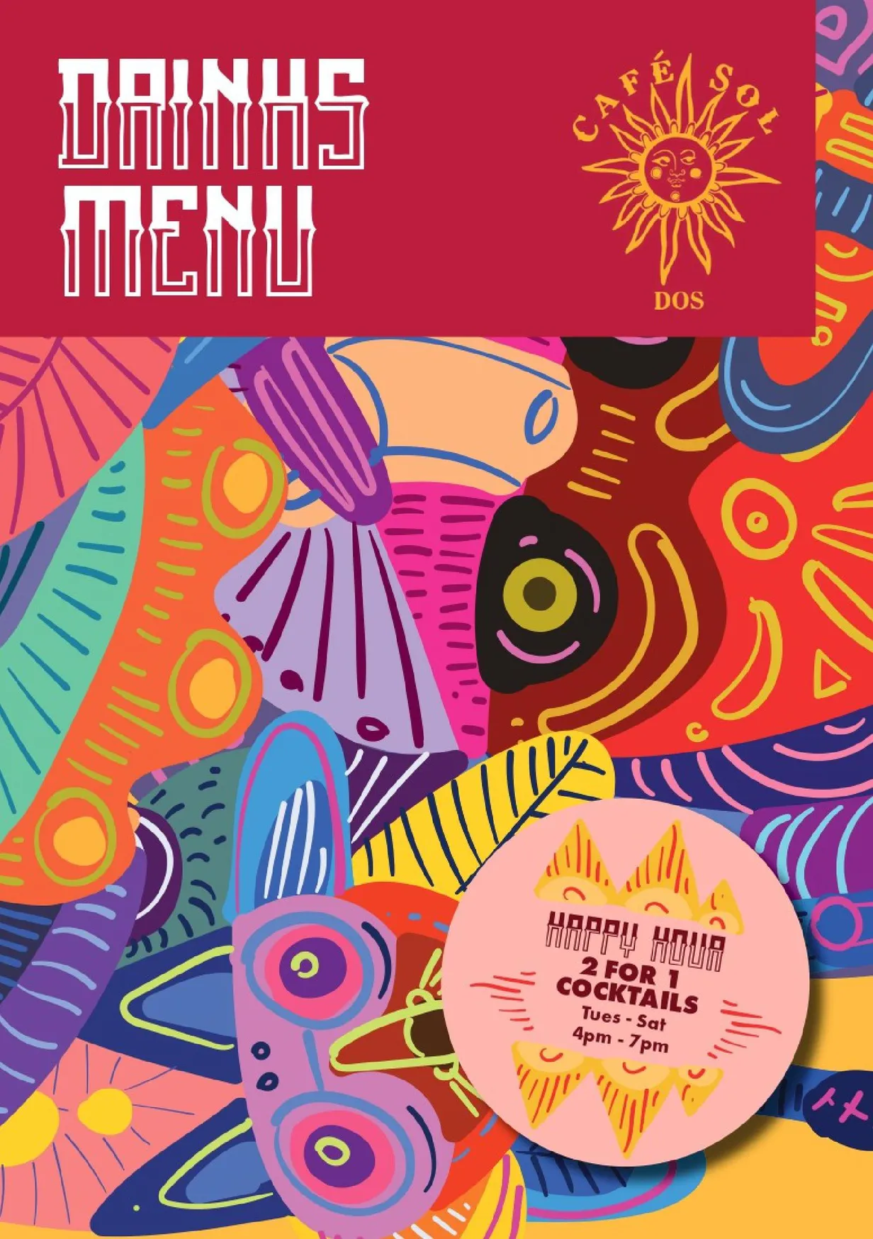 Café Sol menu, page 5