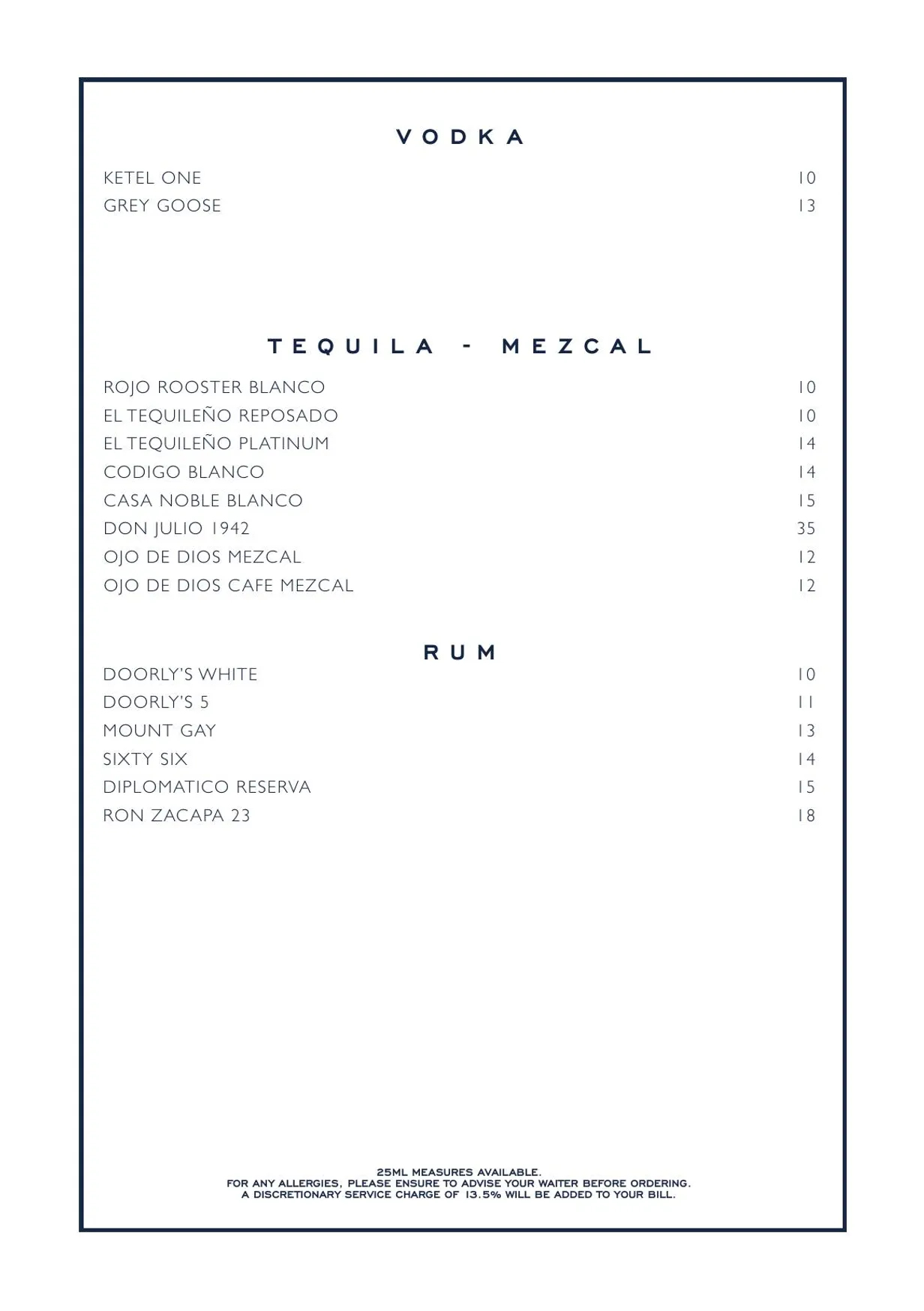 Chucs Cafe menu, page 7