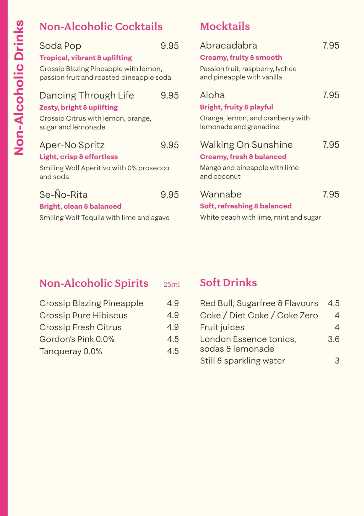 Lucky Voice Waterloo menu, page 4