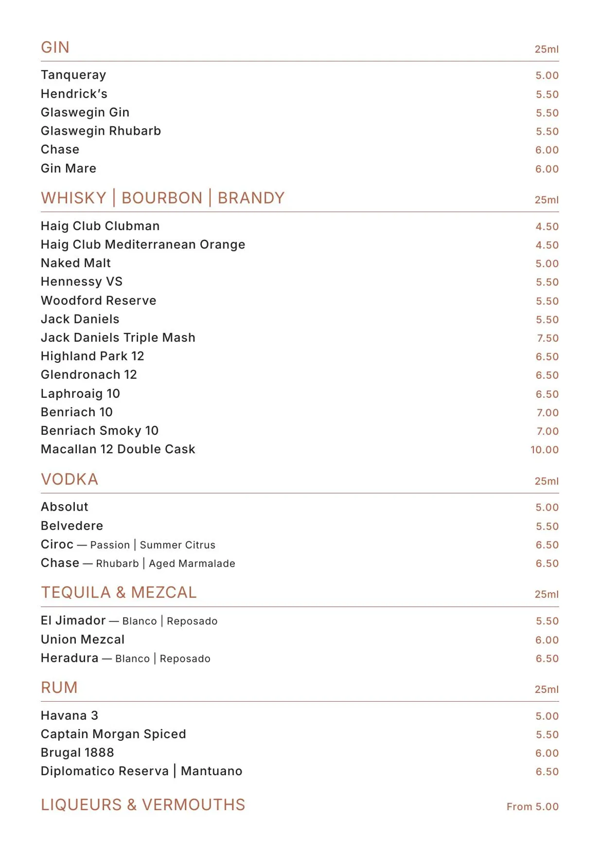 Epicures menu, page 5