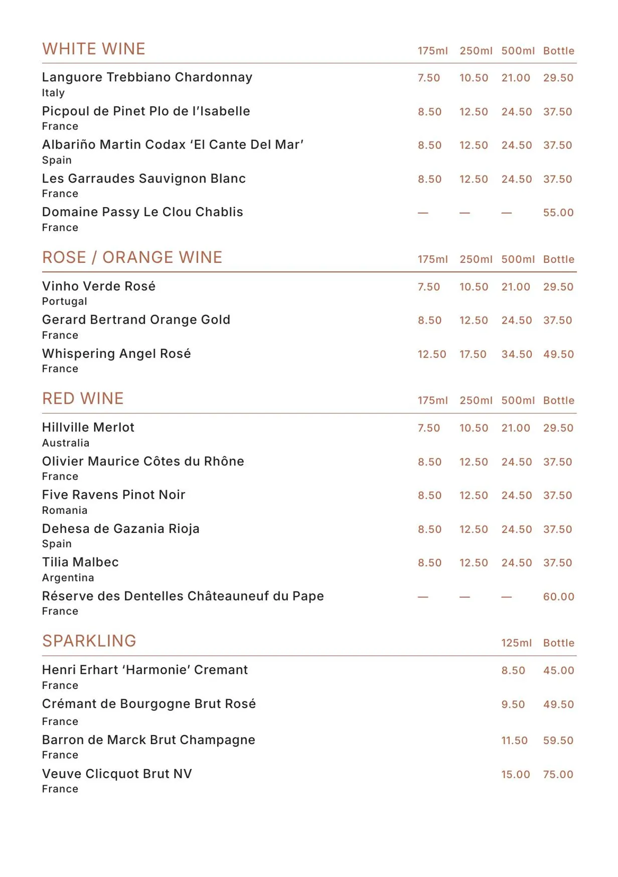 Epicures menu, page 3