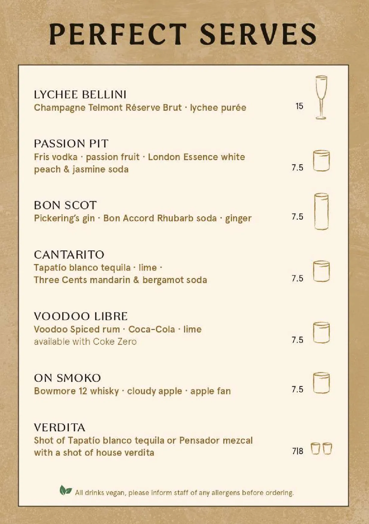 The Voodoo Rooms menu, page 10