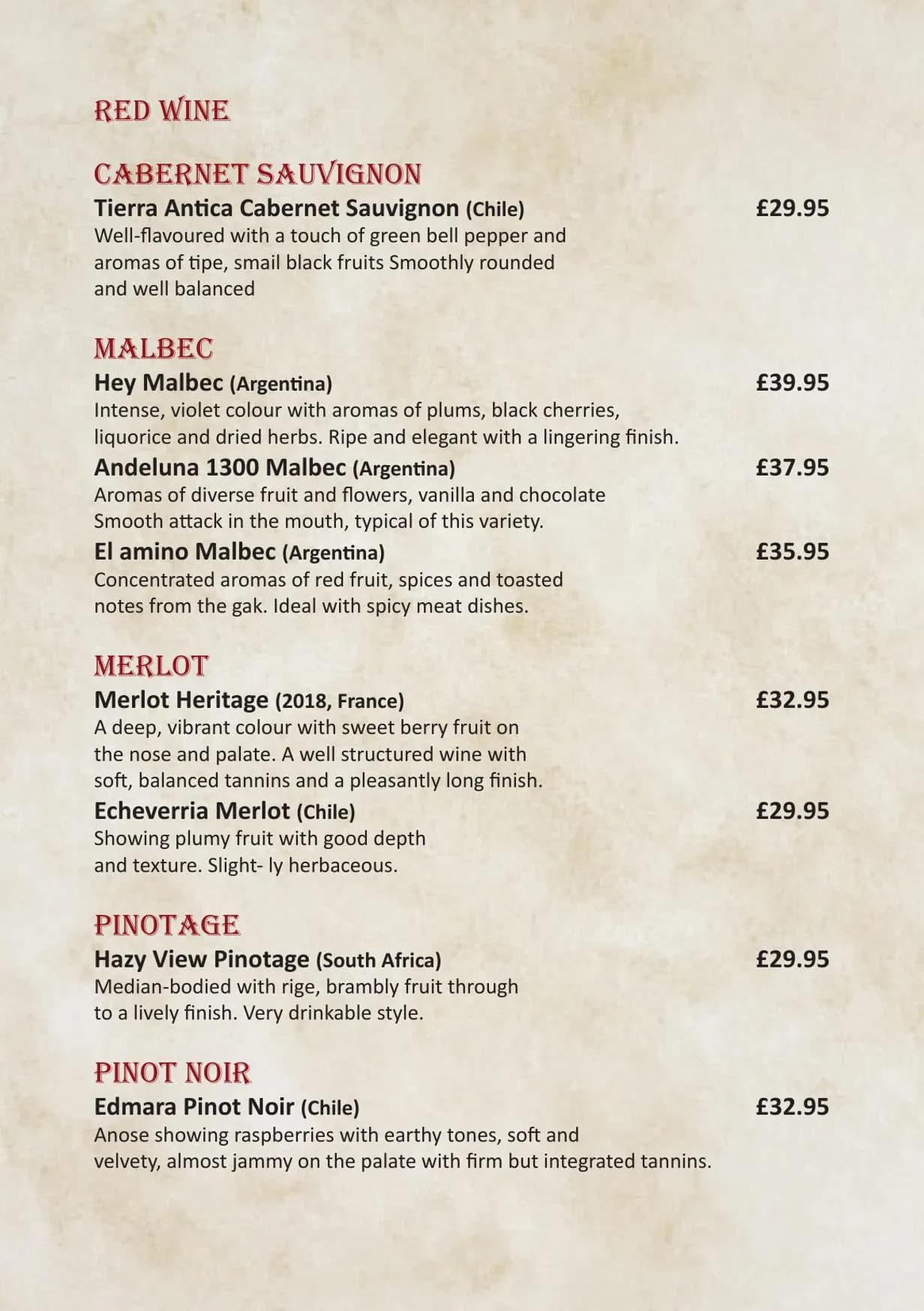 The India Monument menu, page 14
