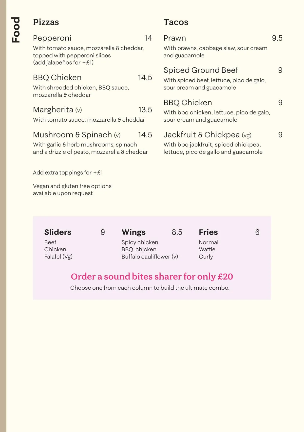 Lucky Voice Waterloo menu, page 10