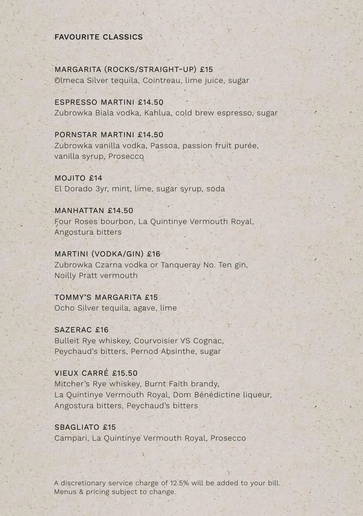 Lucy Wong menu, page 5