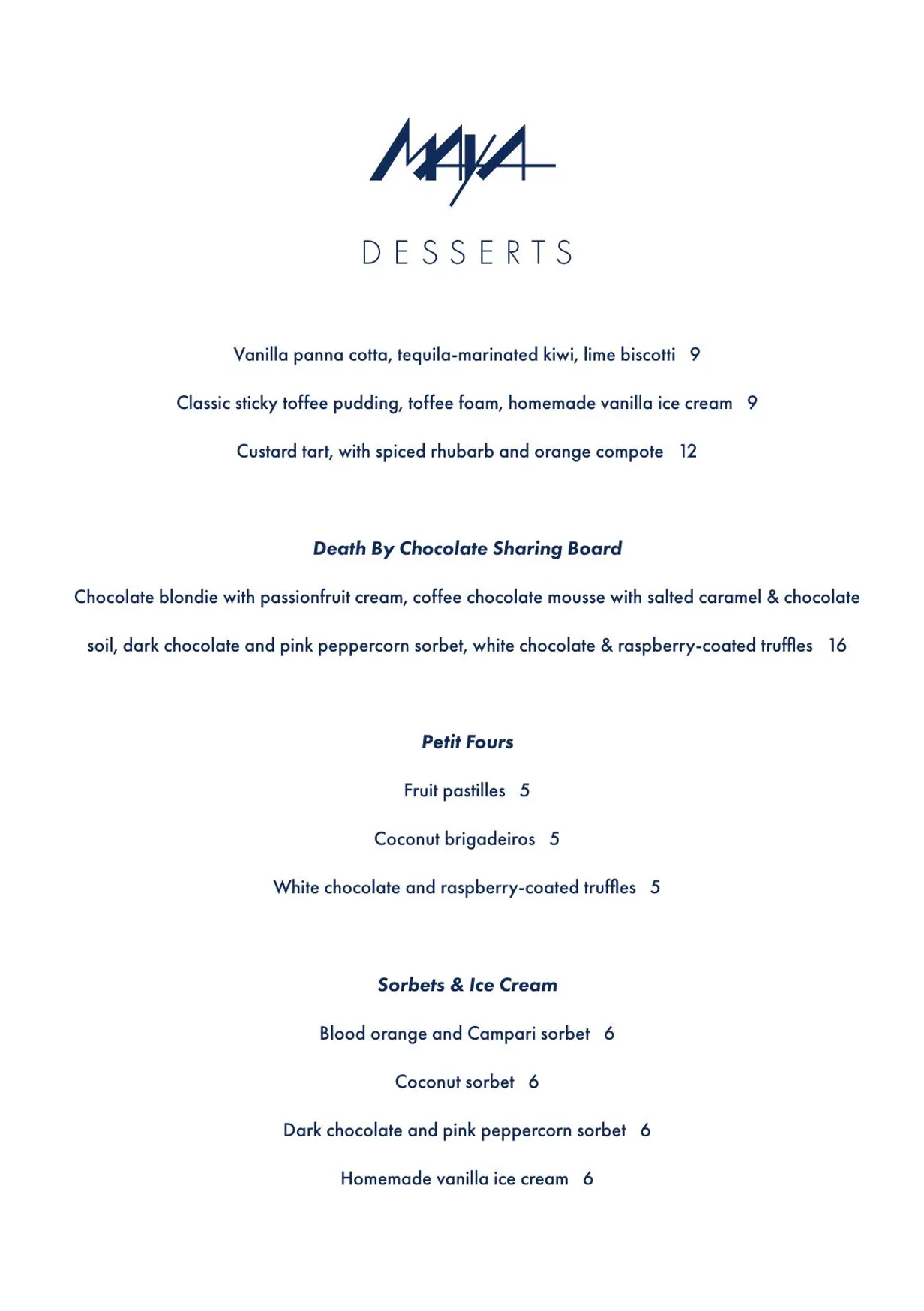 Maya menu, page 6