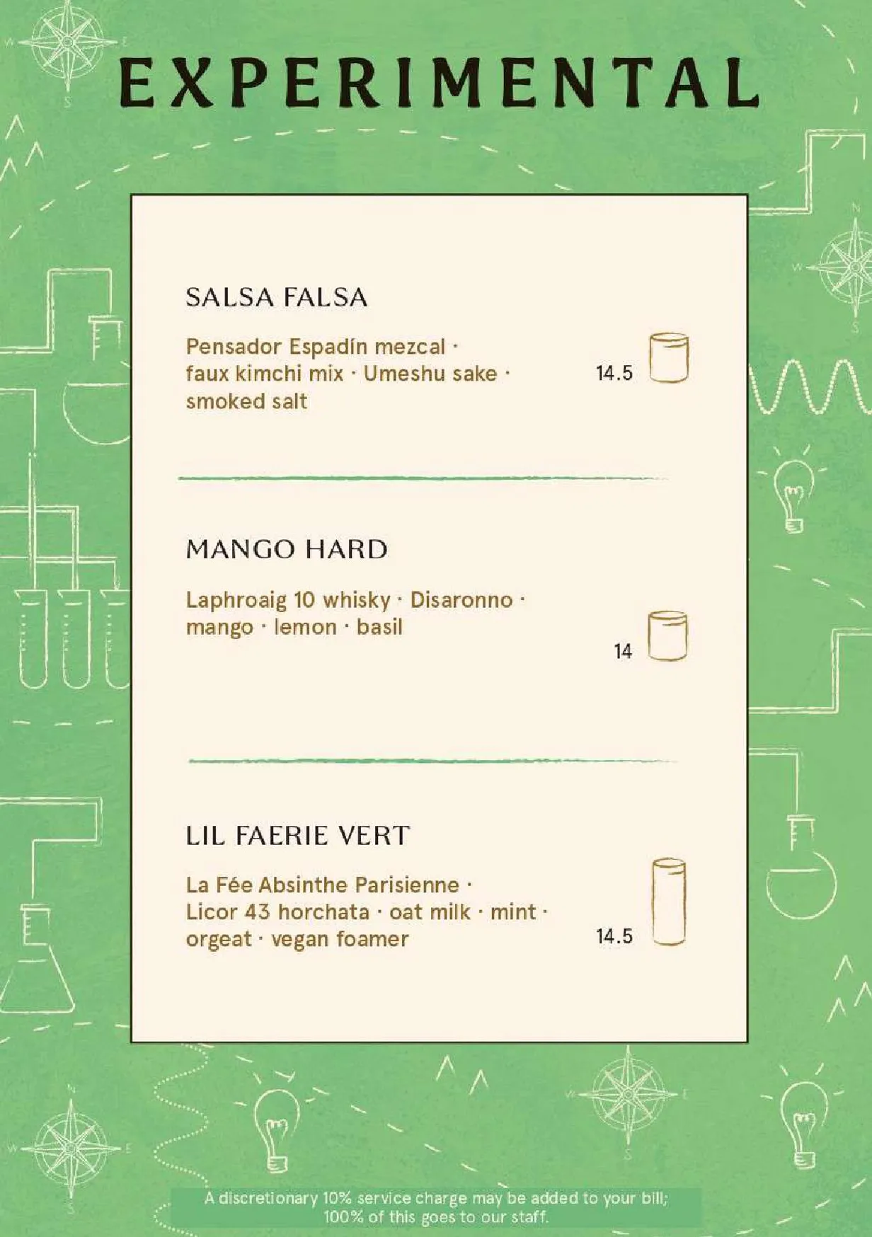 The Voodoo Rooms menu, page 9