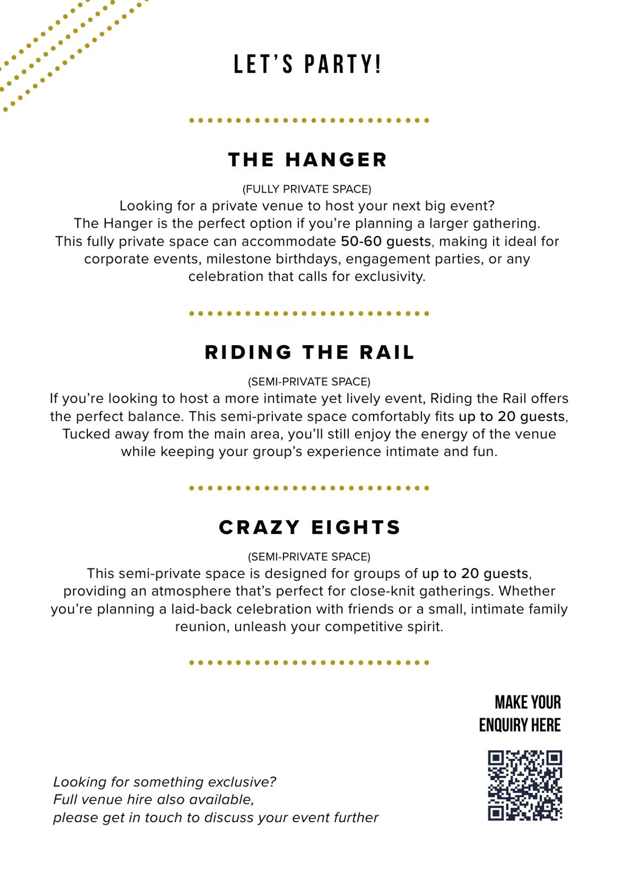 Newhall Street Tavern menu, page 10