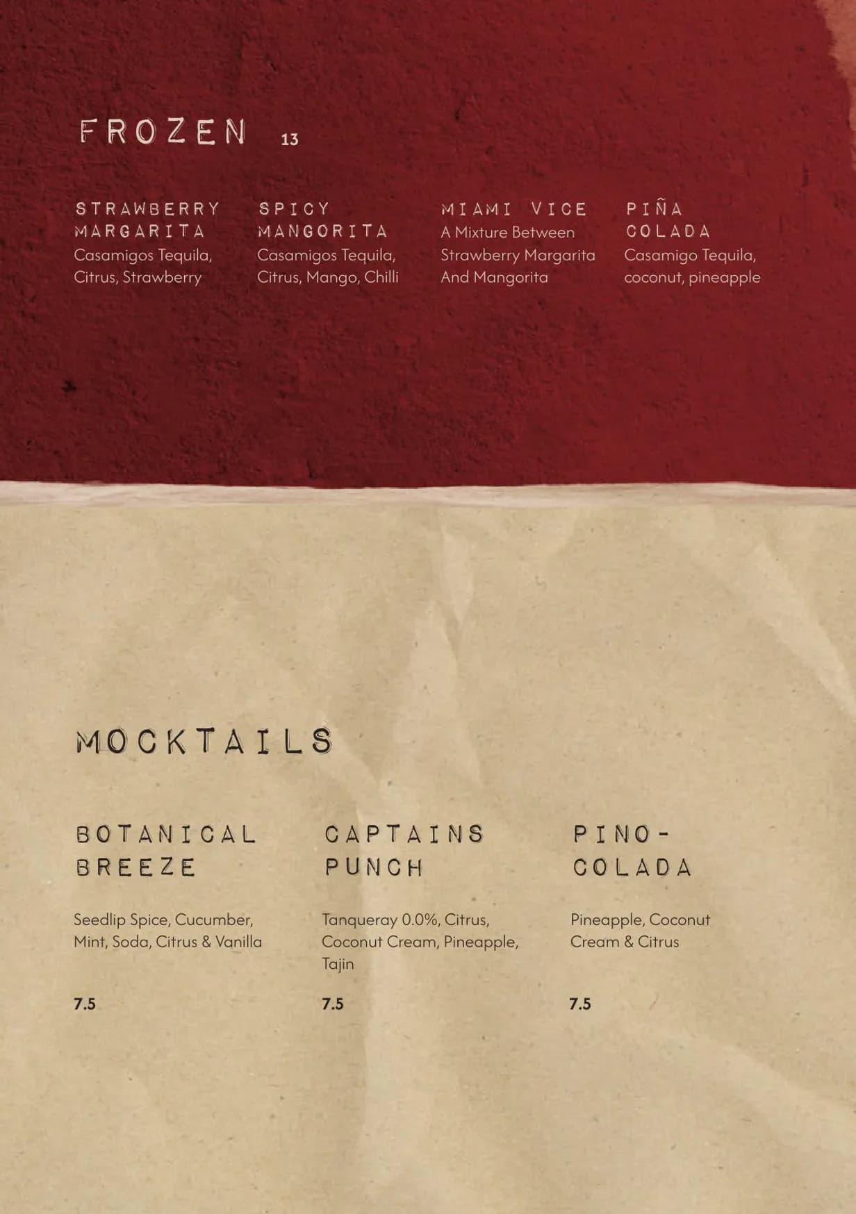 Ocasa menu, page 18