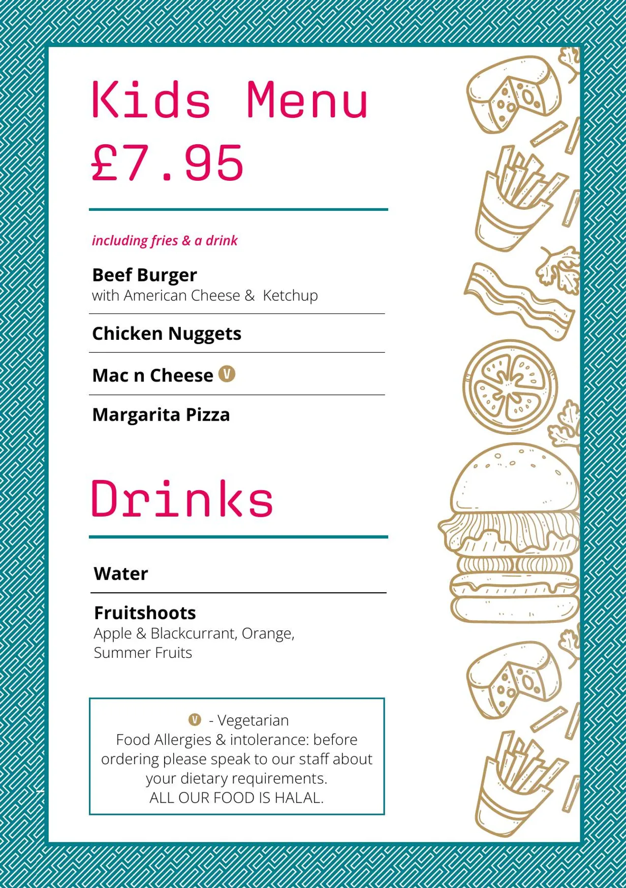 Smoky Boys Shepperton menu, page 4