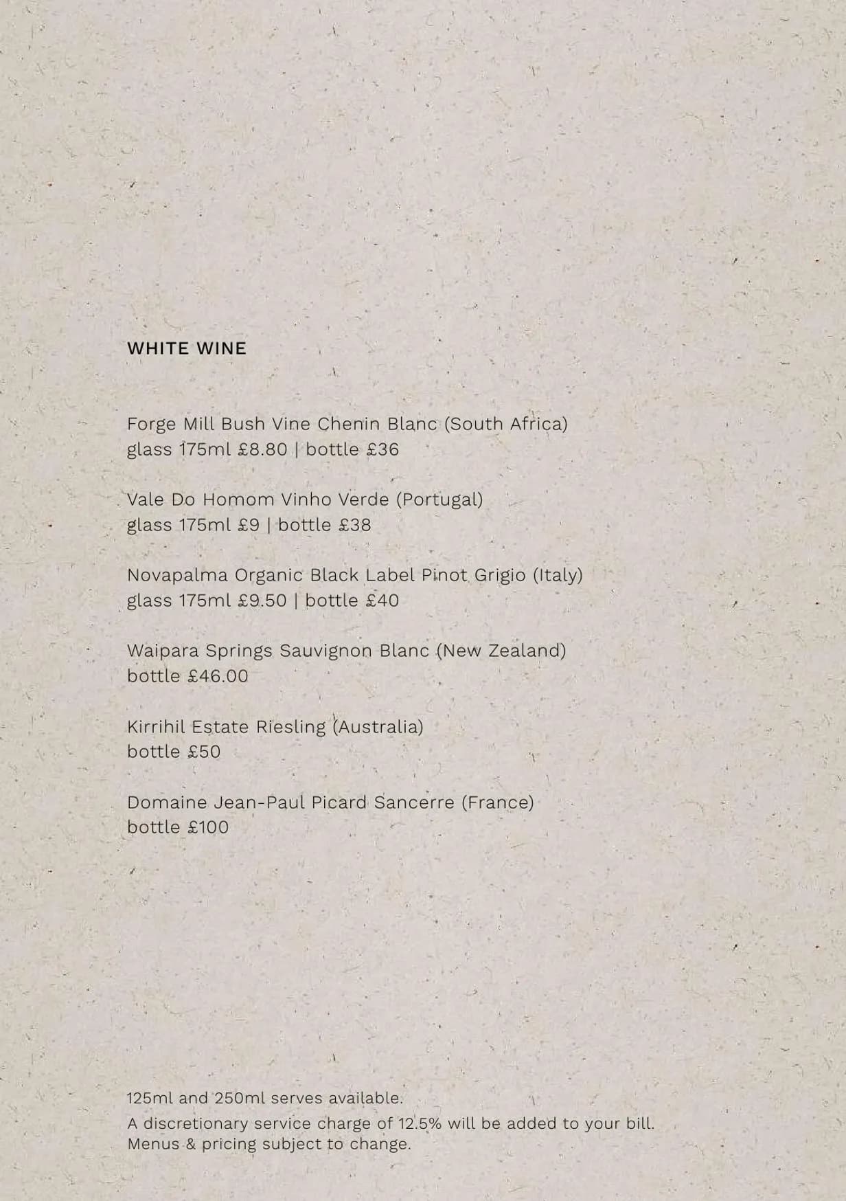 Lucy Wong menu, page 8