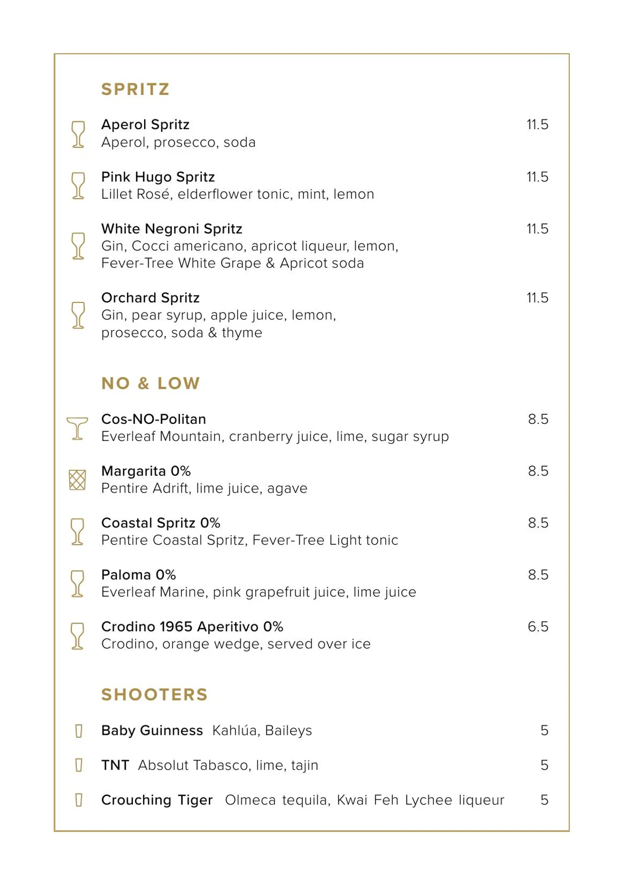 Newhall Street Tavern menu, page 5