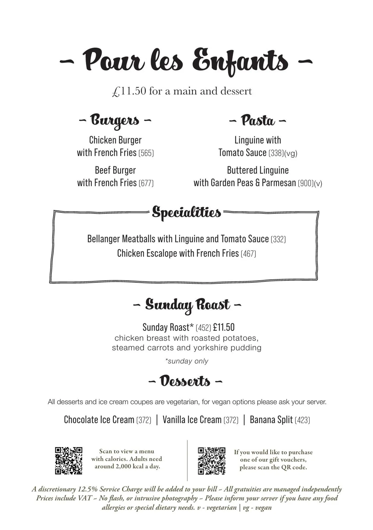 Bellanger menu, page 9