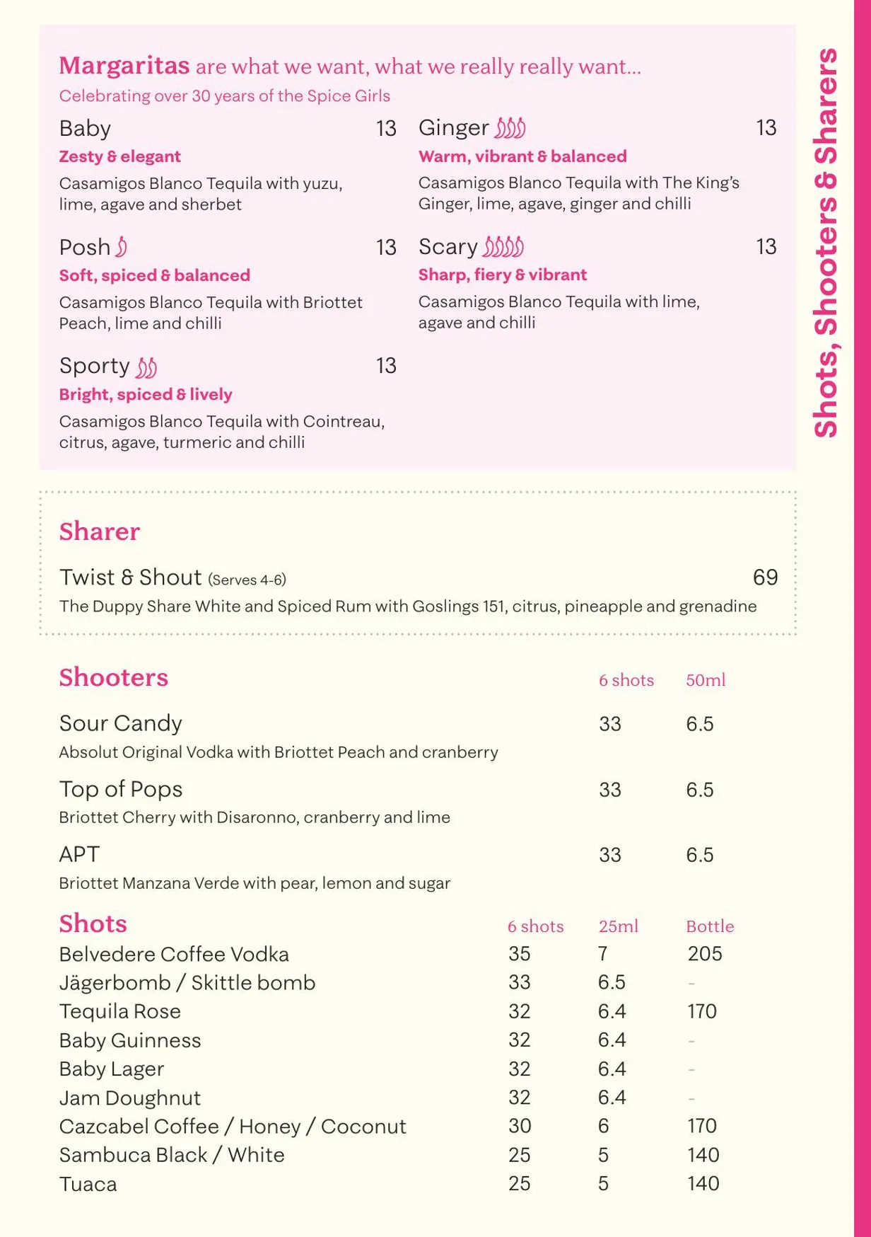 Lucky Voice Waterloo menu, page 5