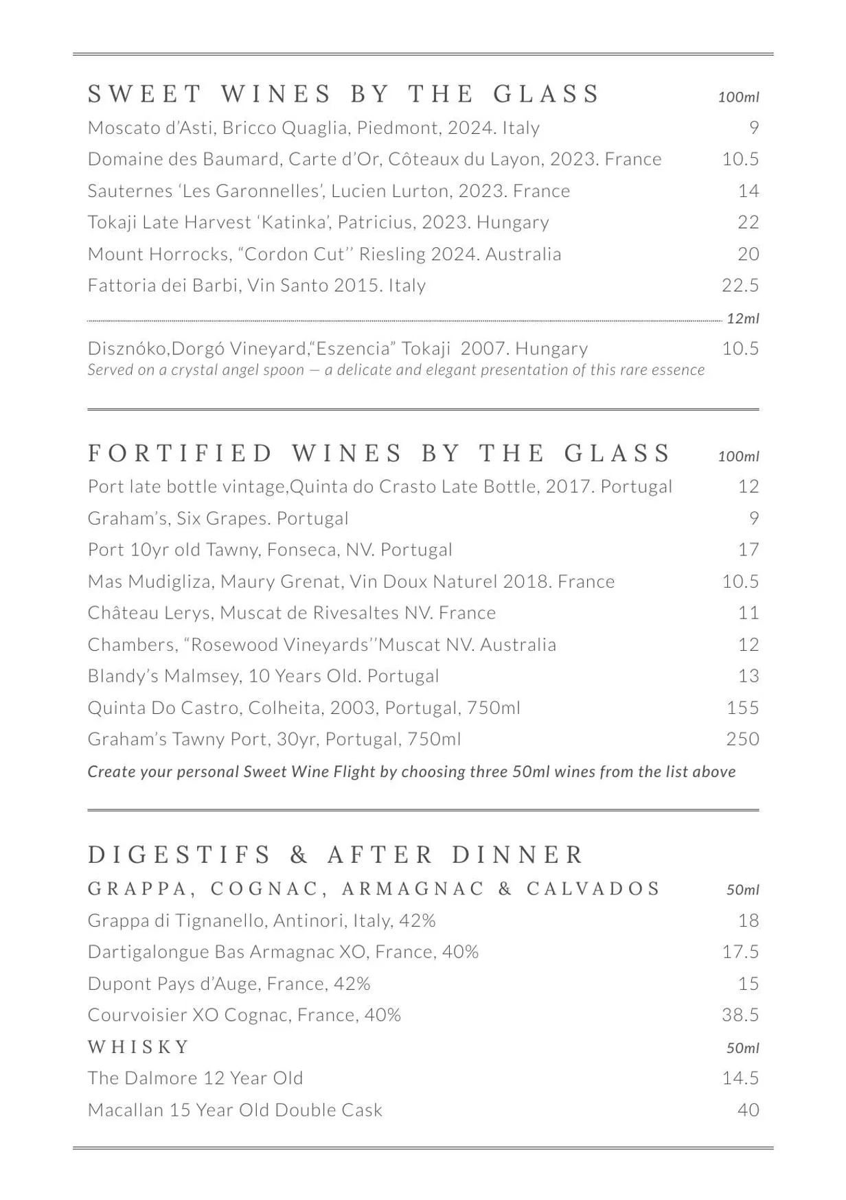 Coq d'Argent menu, page 4