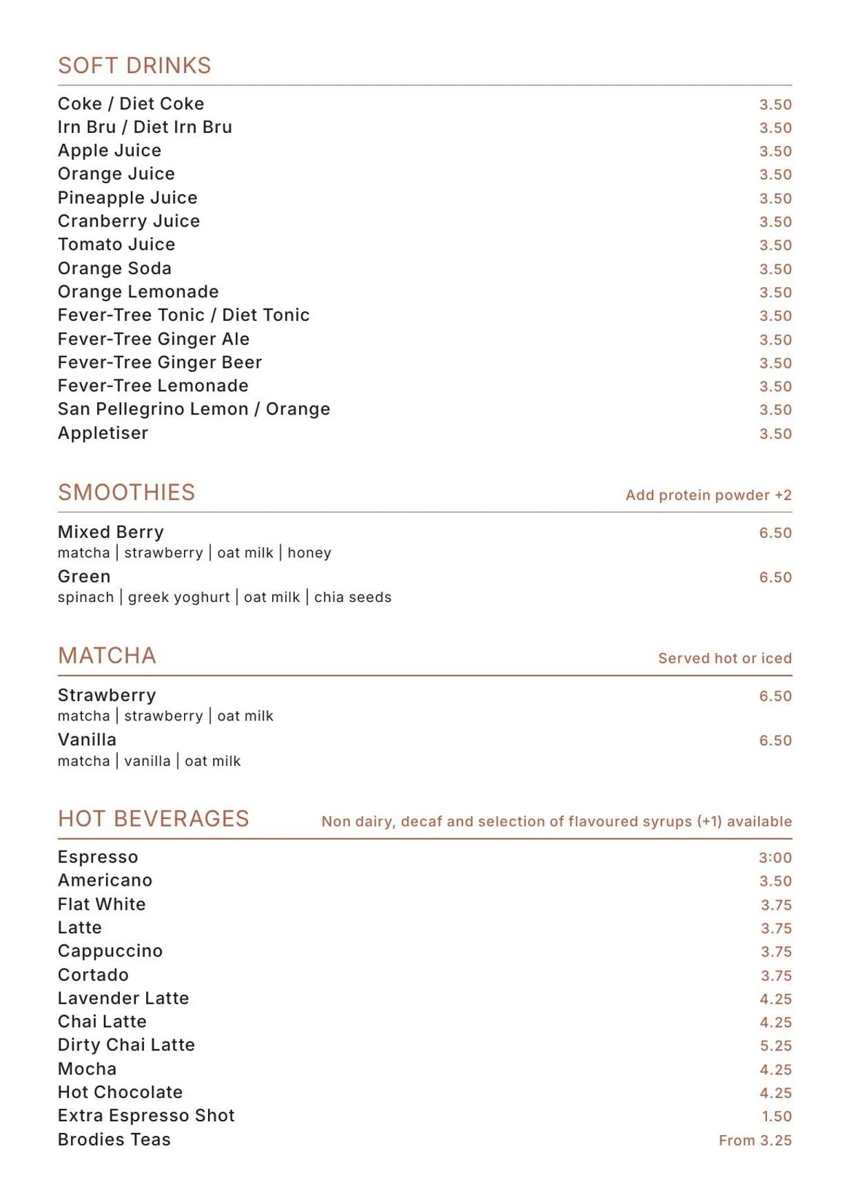 Epicures menu, page 6