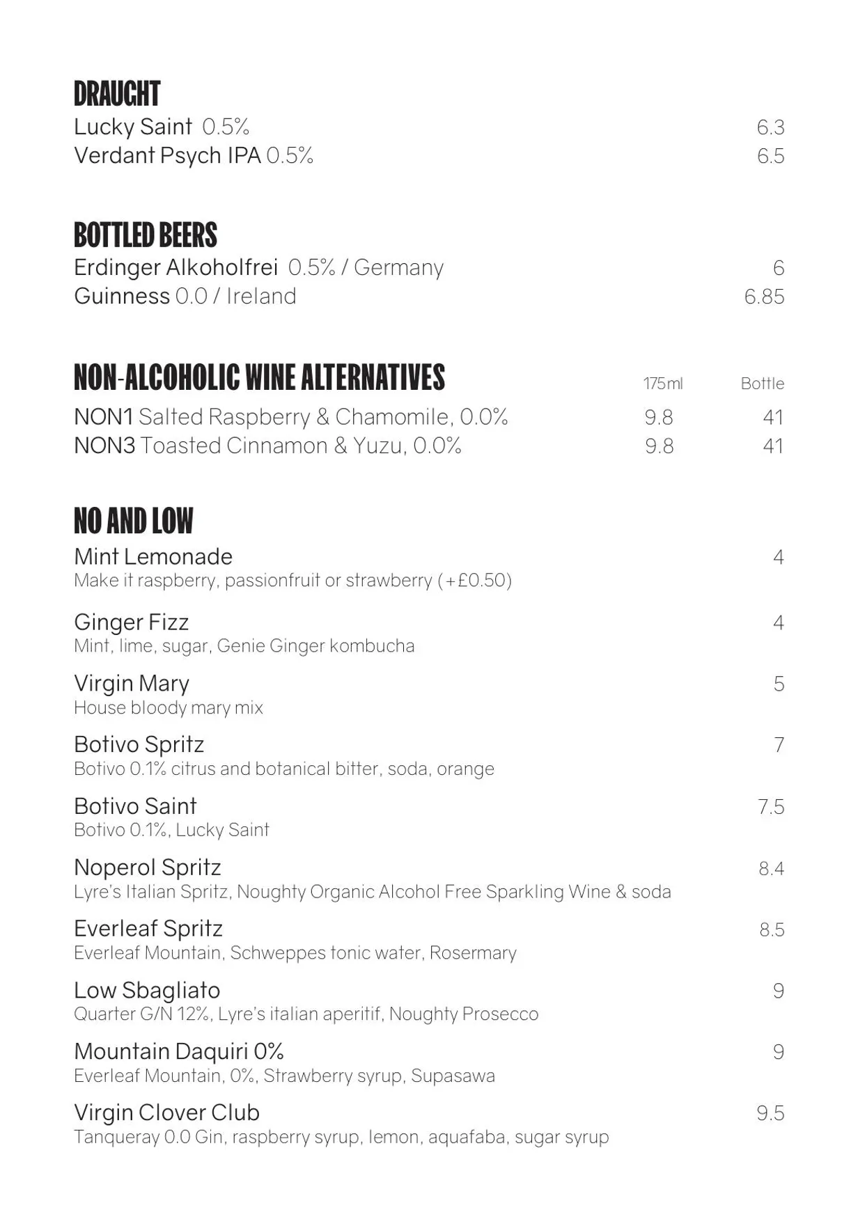 Mare Street Market Hackney menu, page 5
