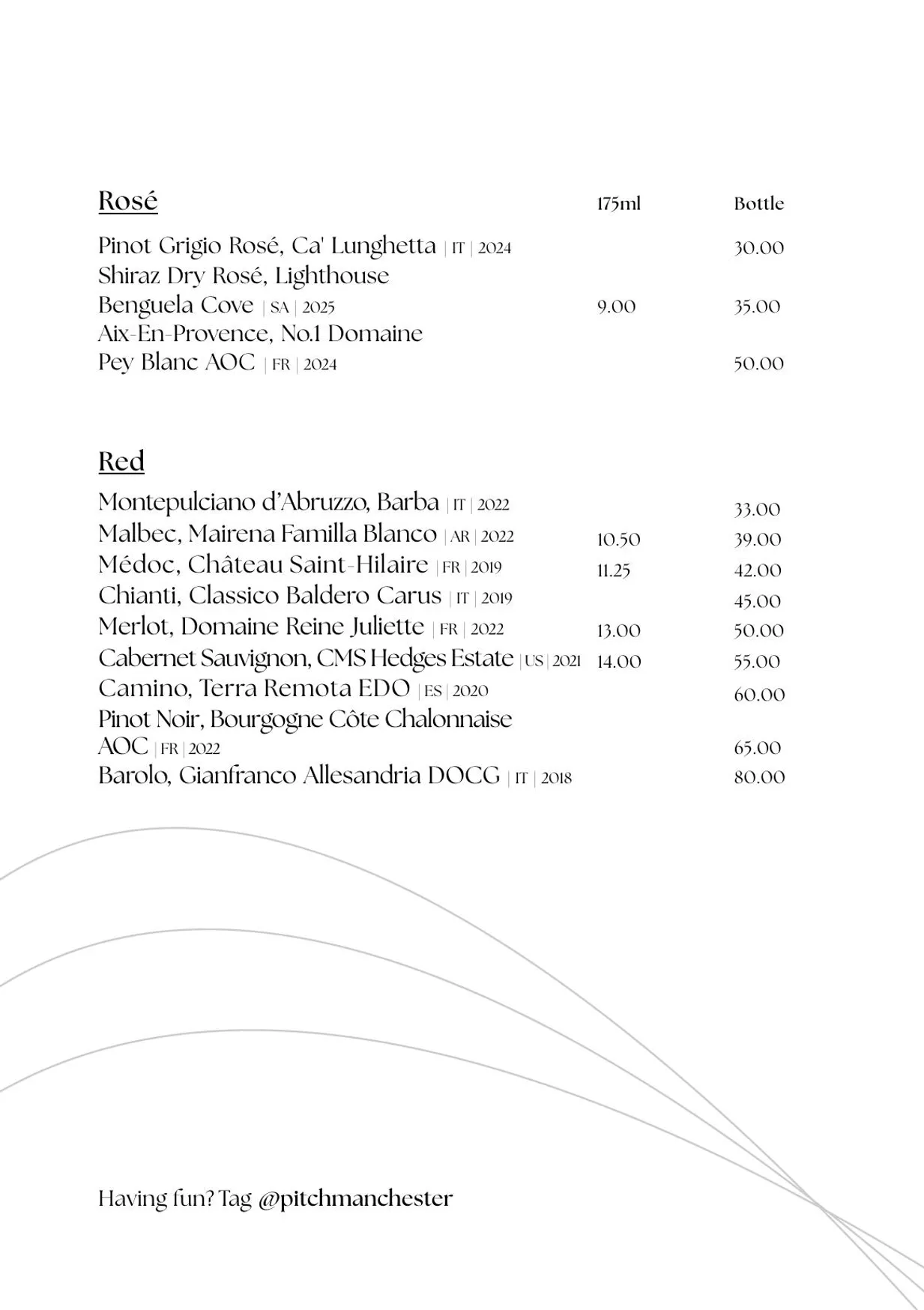 Pitch menu, page 11