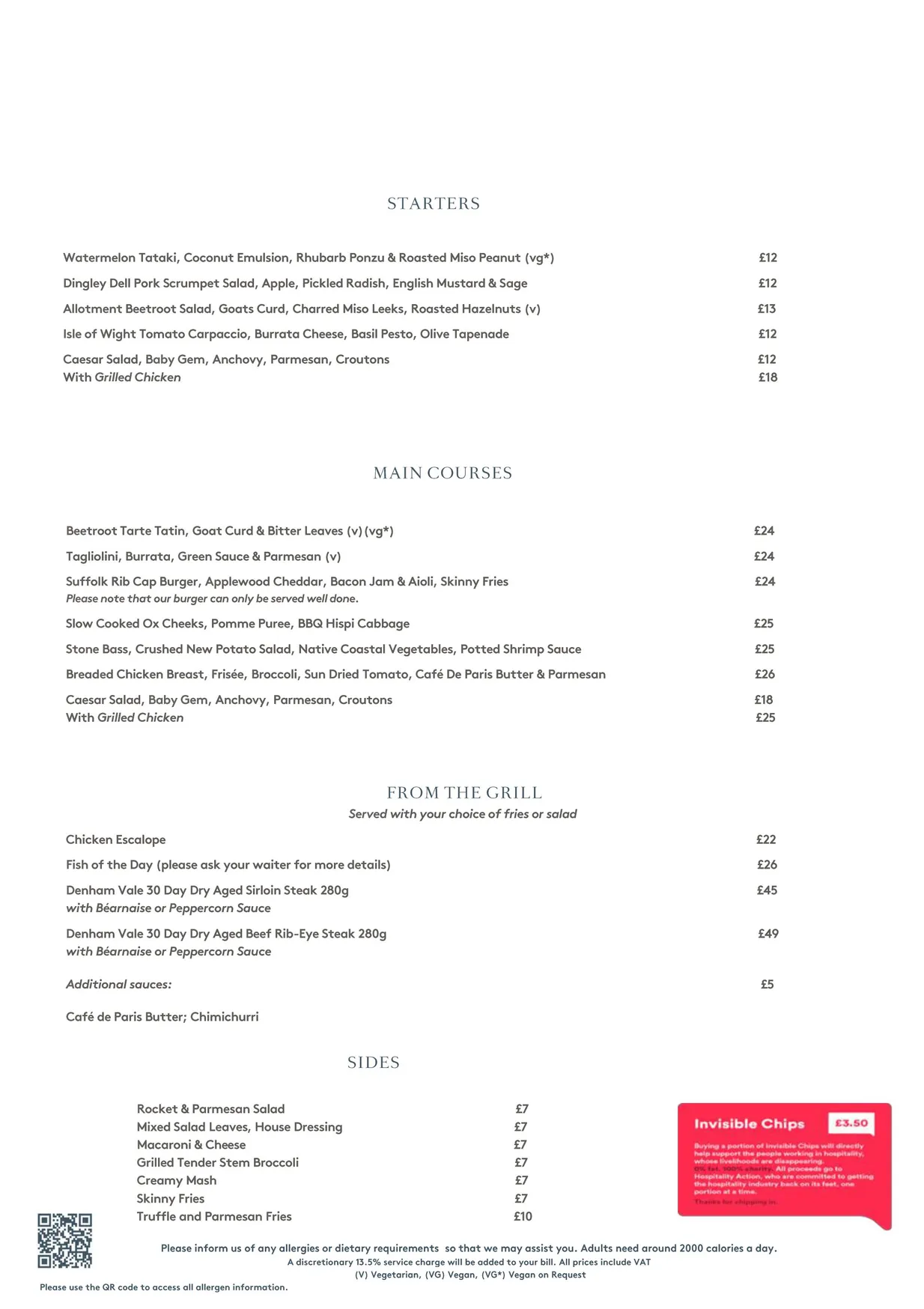 116 at the Athenaeum menu, page 2