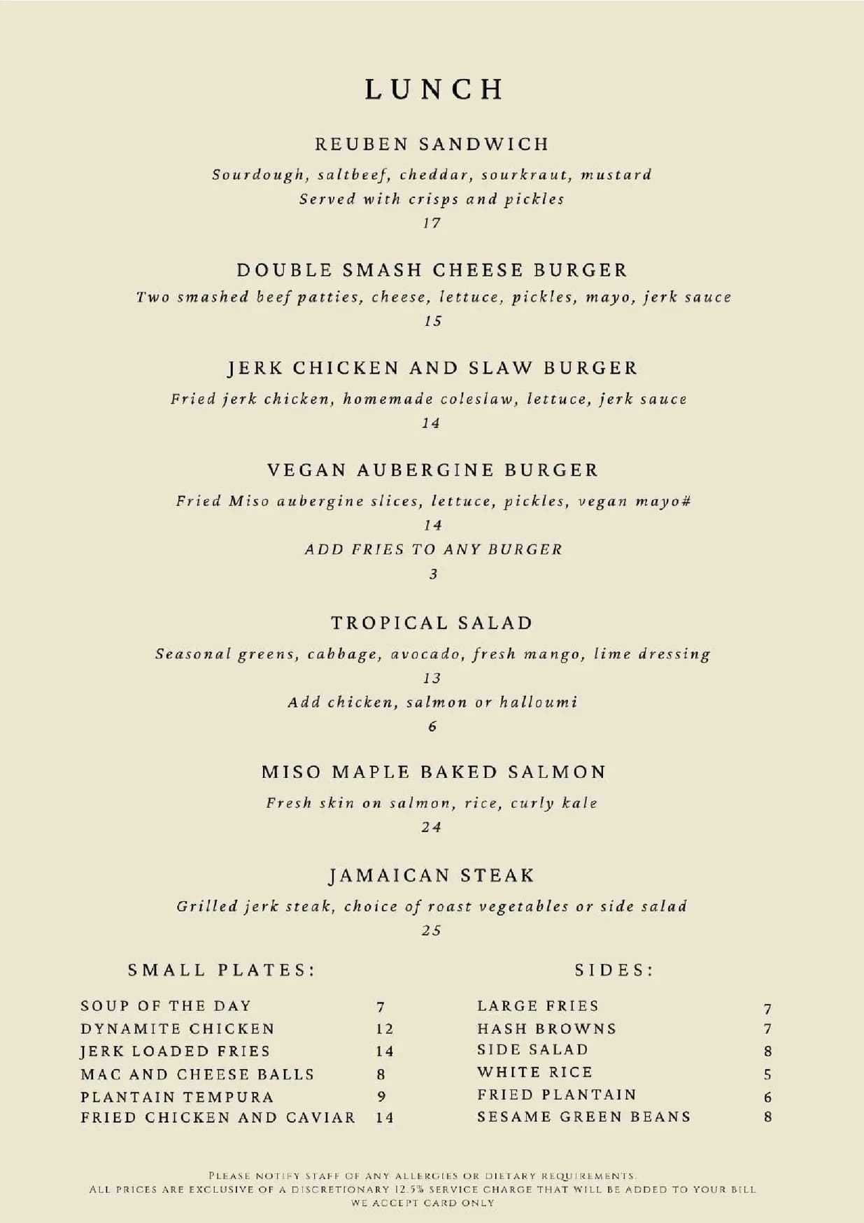 A Little Happiness menu, page 2