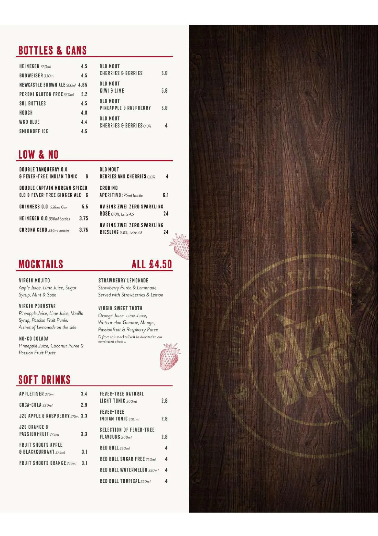 Pizza Dough Company menu, page 3