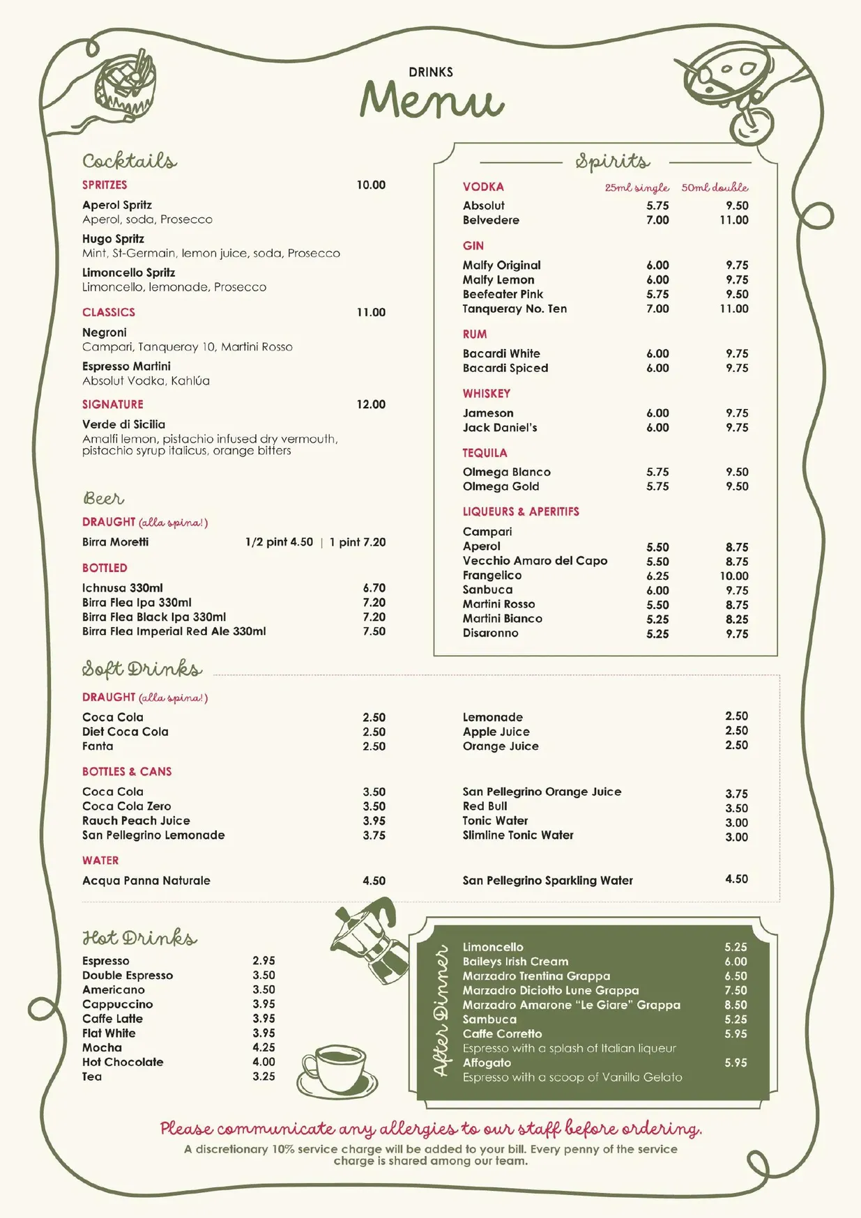 Ponte menu, page 2