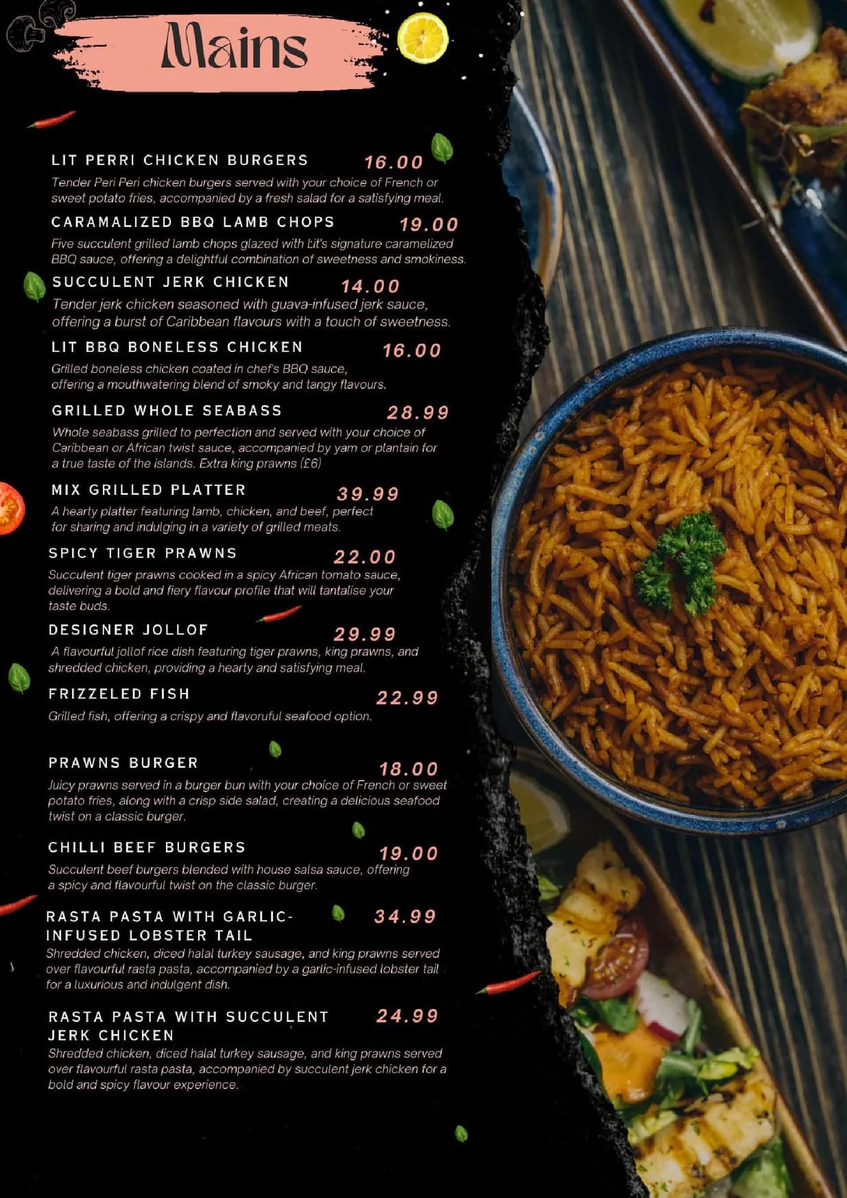 LIT Shisha Bar & Restaurant menu, page 2