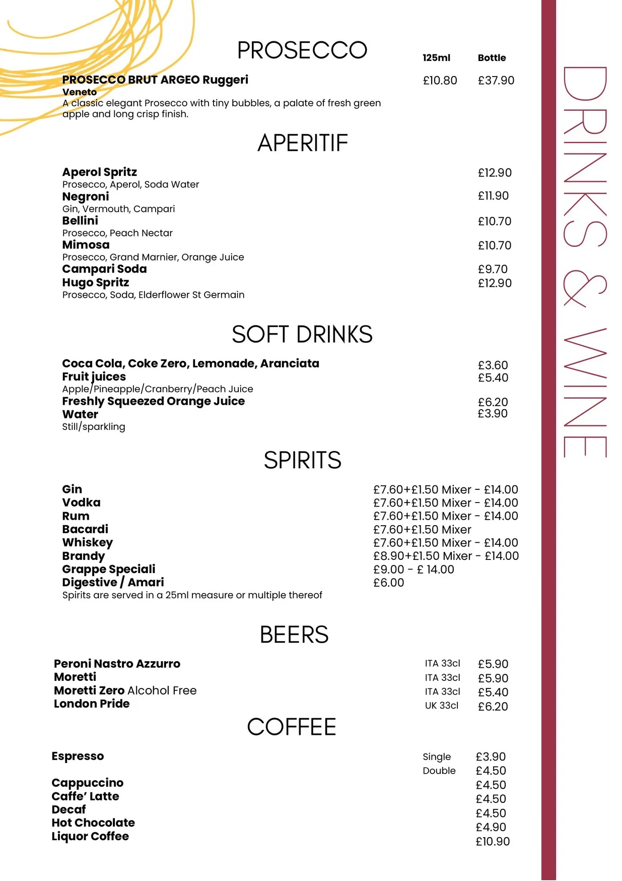 Pierino menu, page 7
