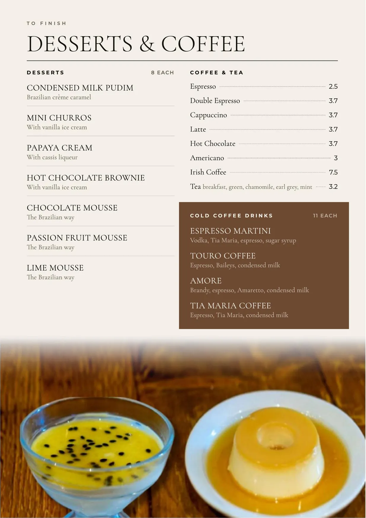 Touro Wimbledon menu, page 9