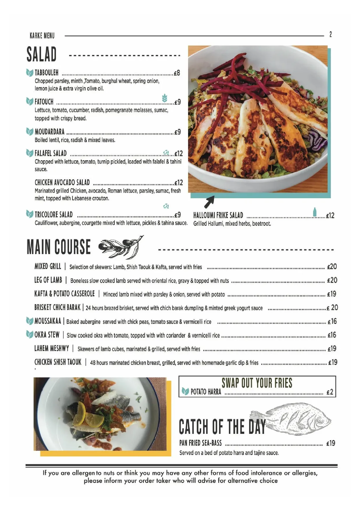 Karke by the Canal menu, page 4