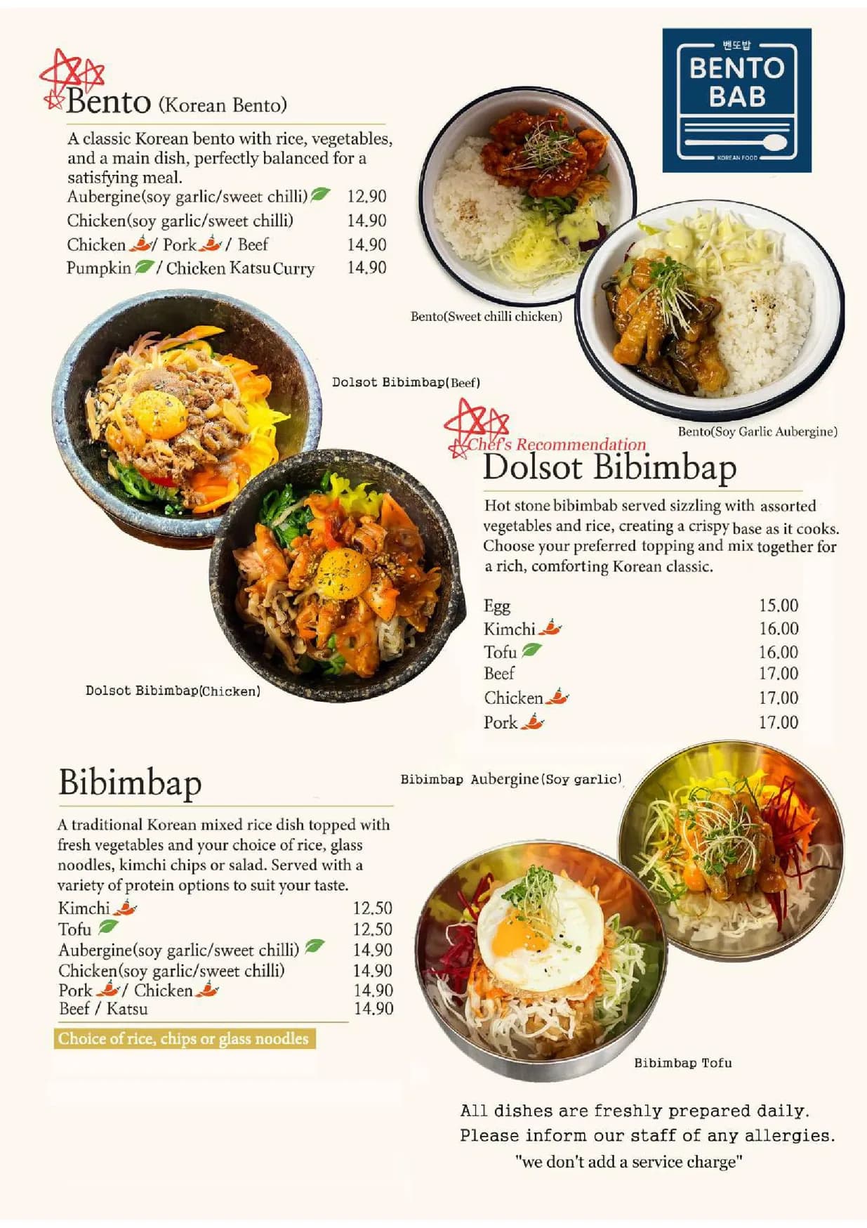 Bentobab menu, page 3