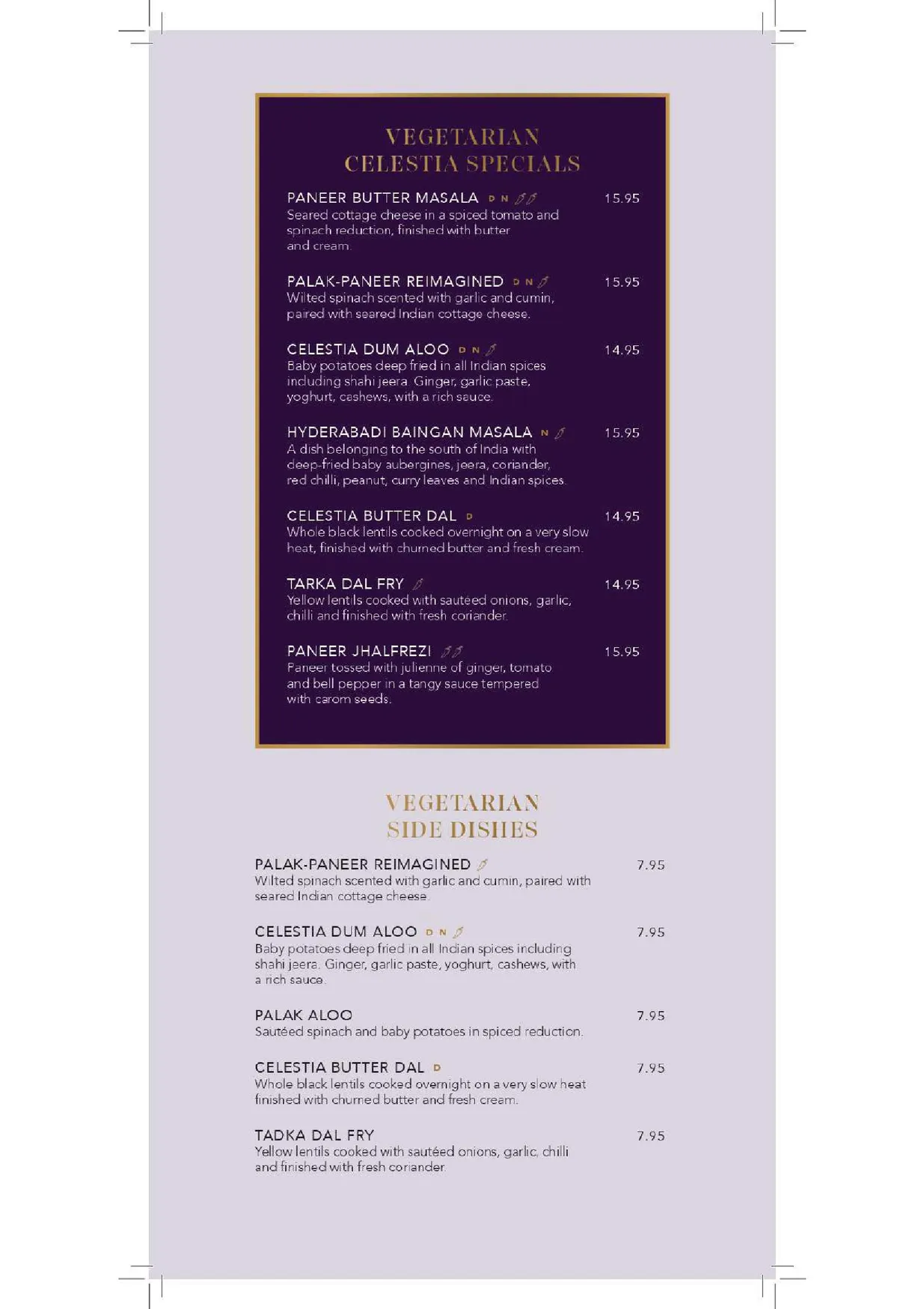 Celestia menu, page 9