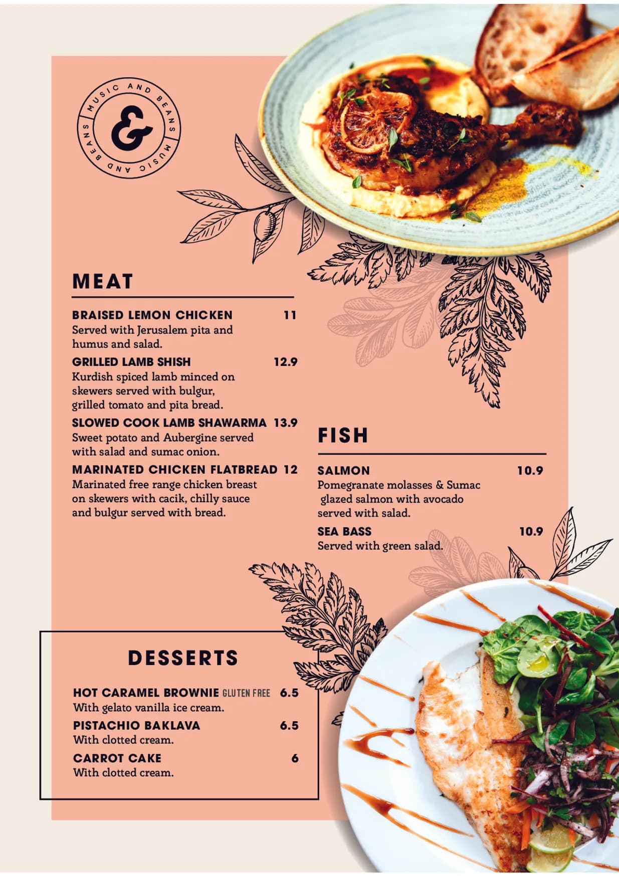 Music & Beans - Camden menu, page 3