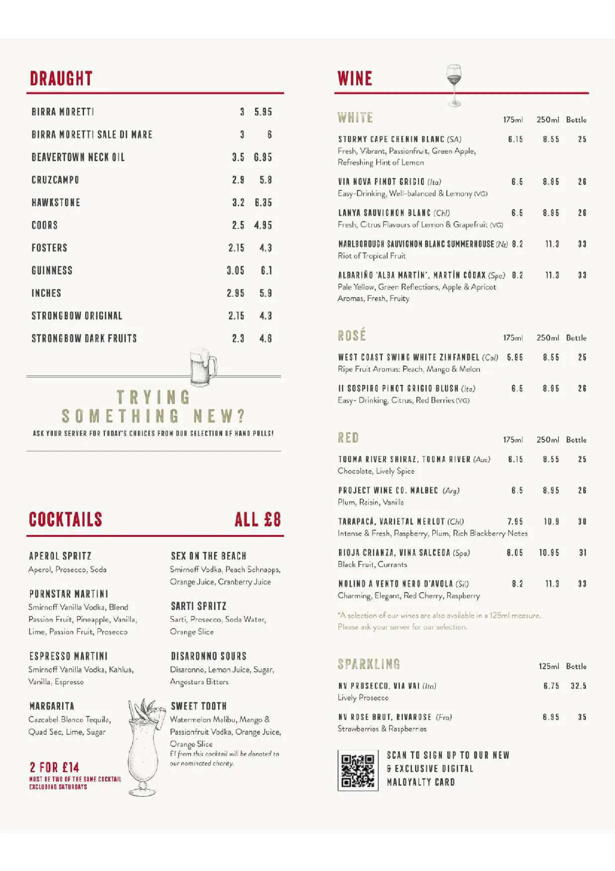 Pizza Dough Company menu, page 4
