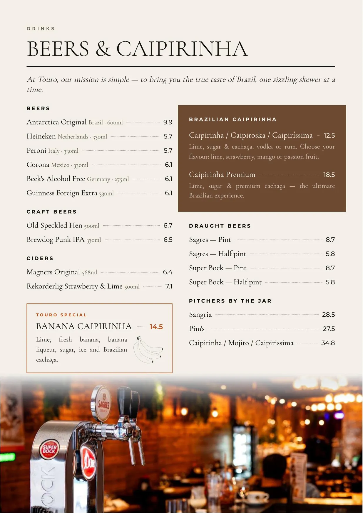 Touro Wimbledon menu, page 4