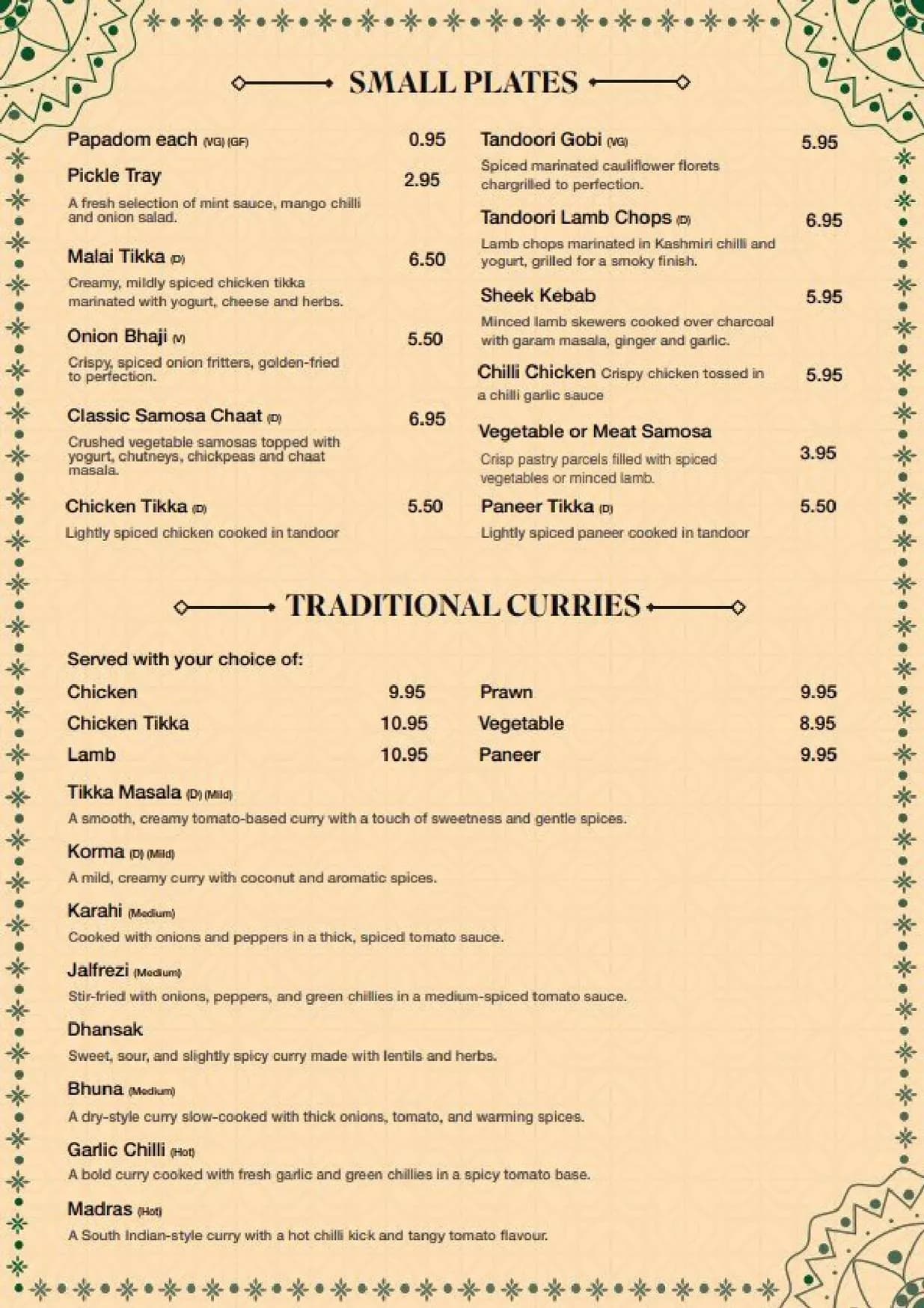 Naan & Co menu, page 2