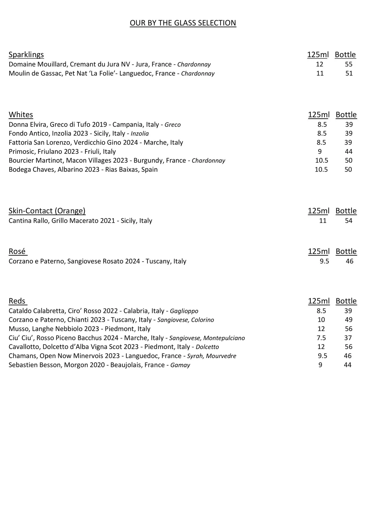 89 Social London menu, page 2
