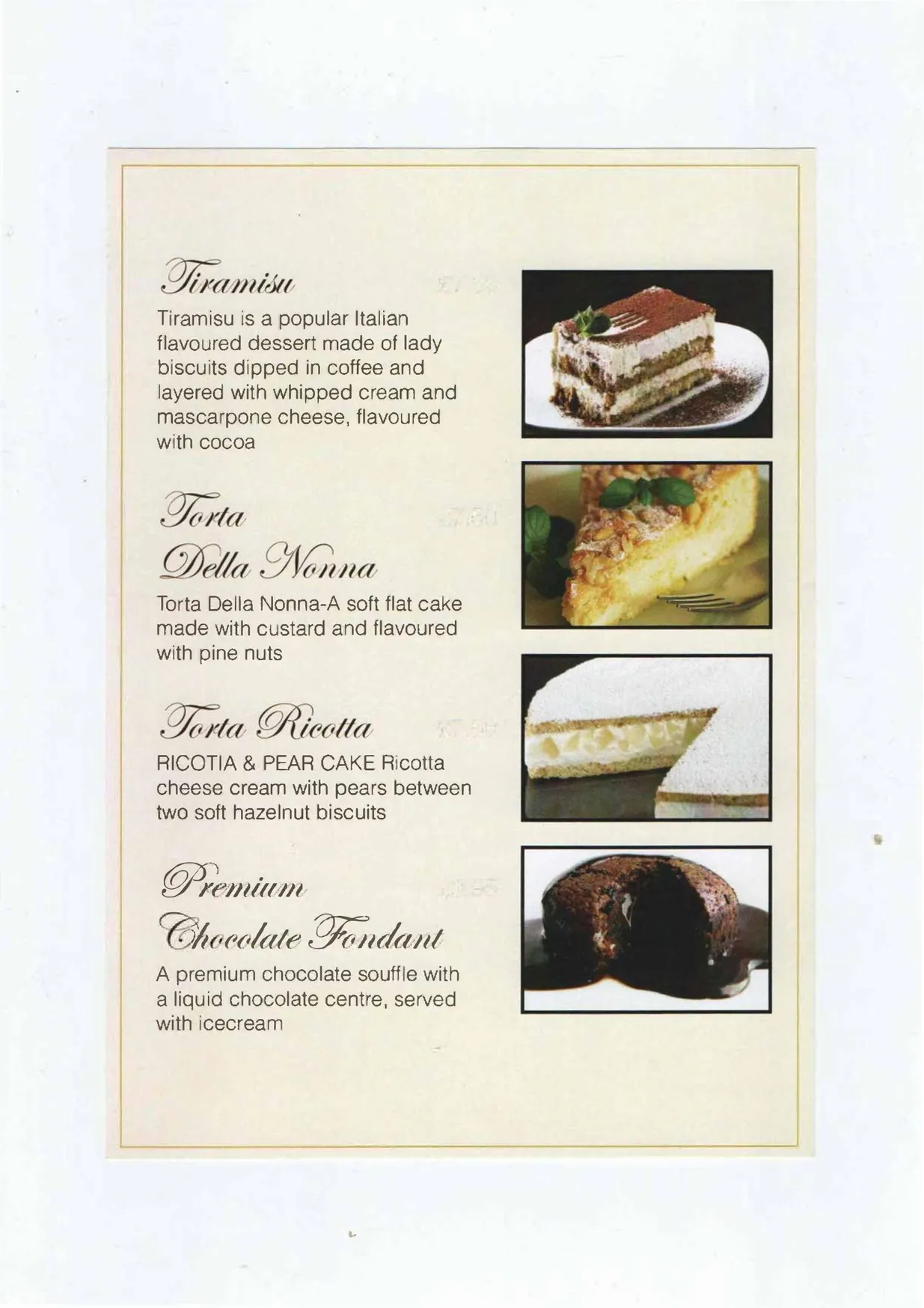 Little Italy menu, page 8