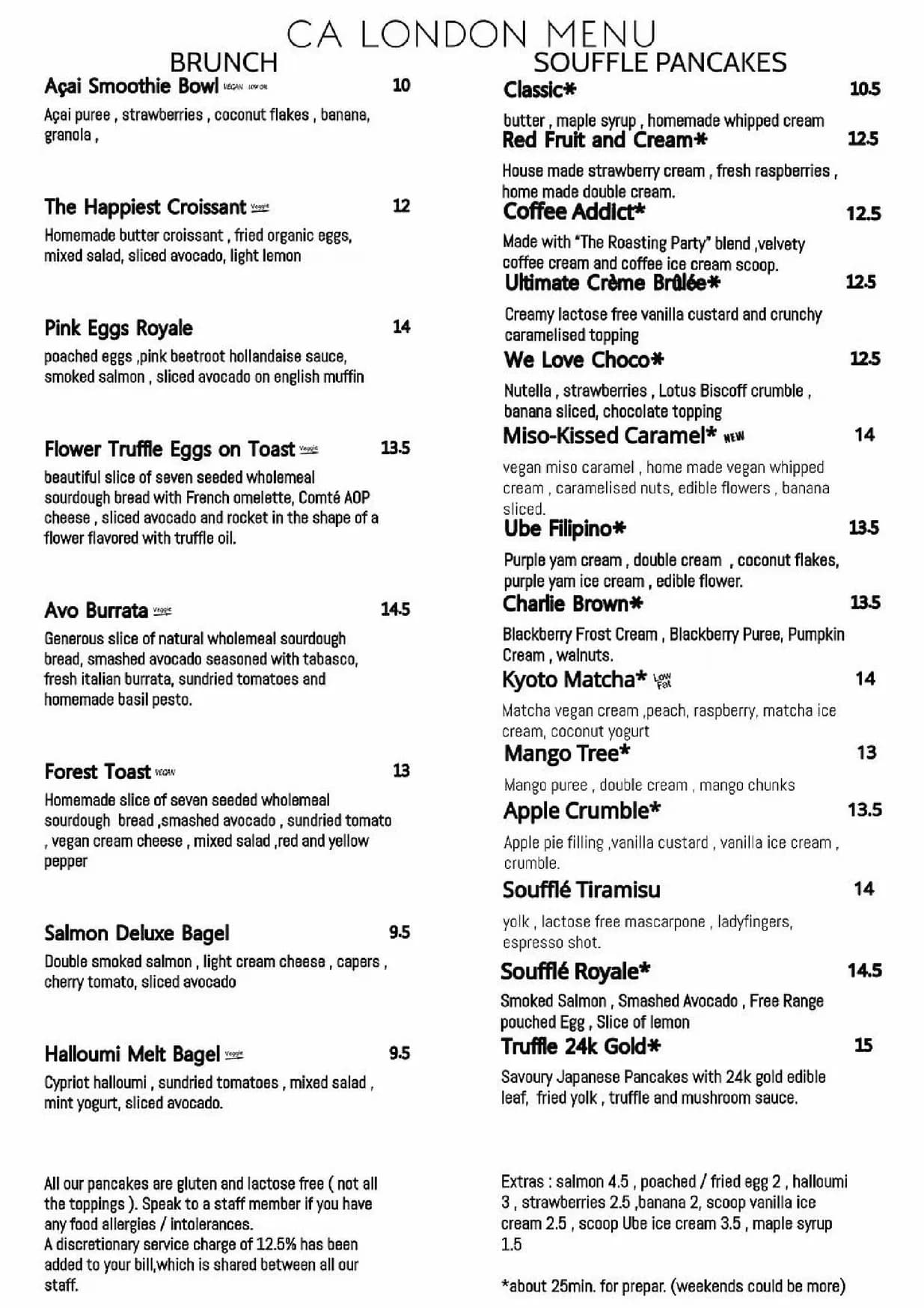 CAJP menu, page 1
