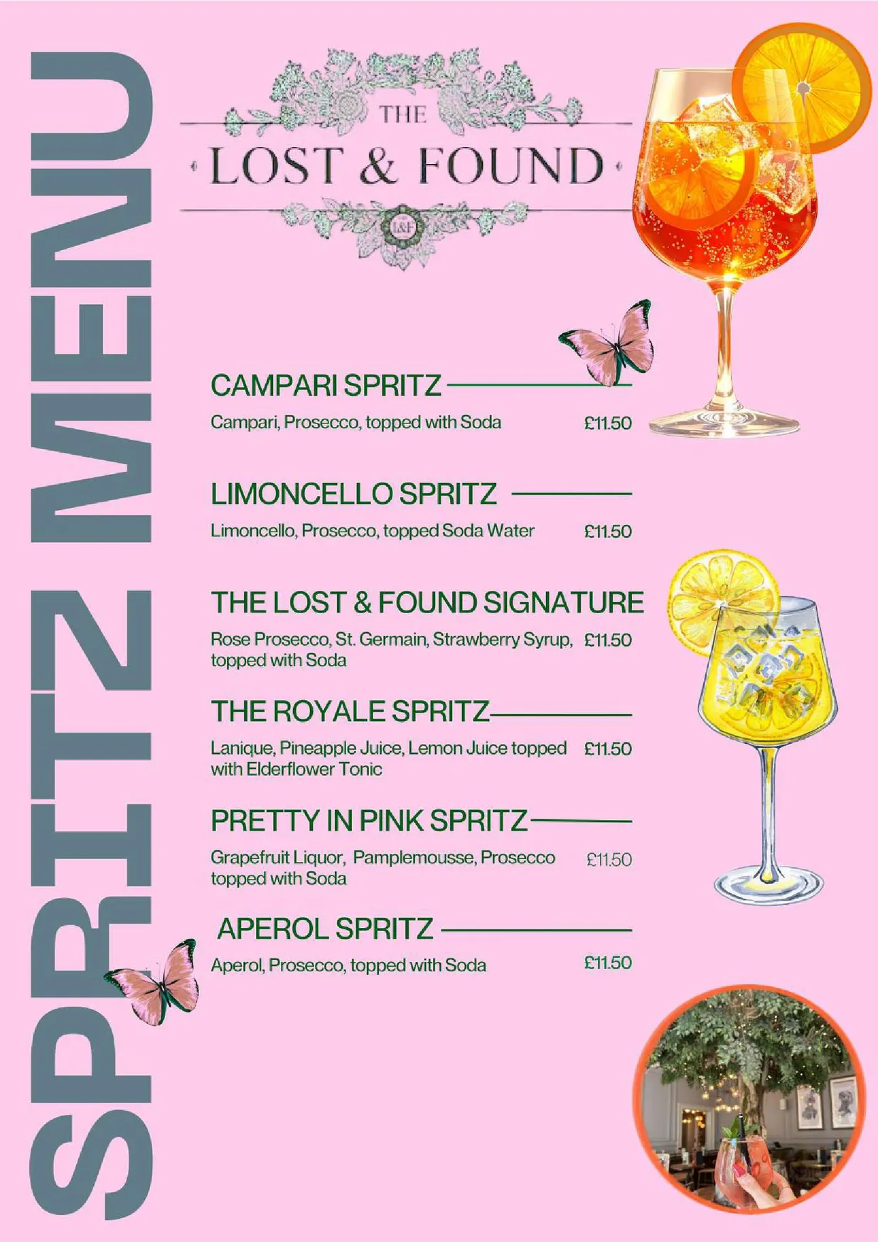 The Lost & Found Leeds Club menu, page 3