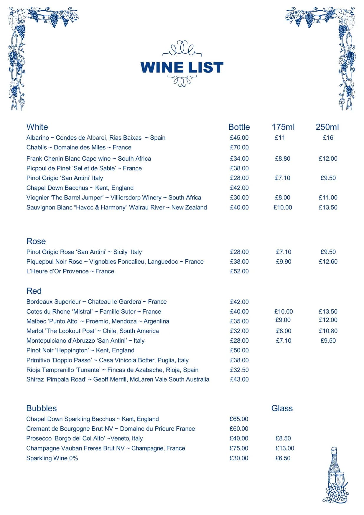 Frank’s menu, page 8